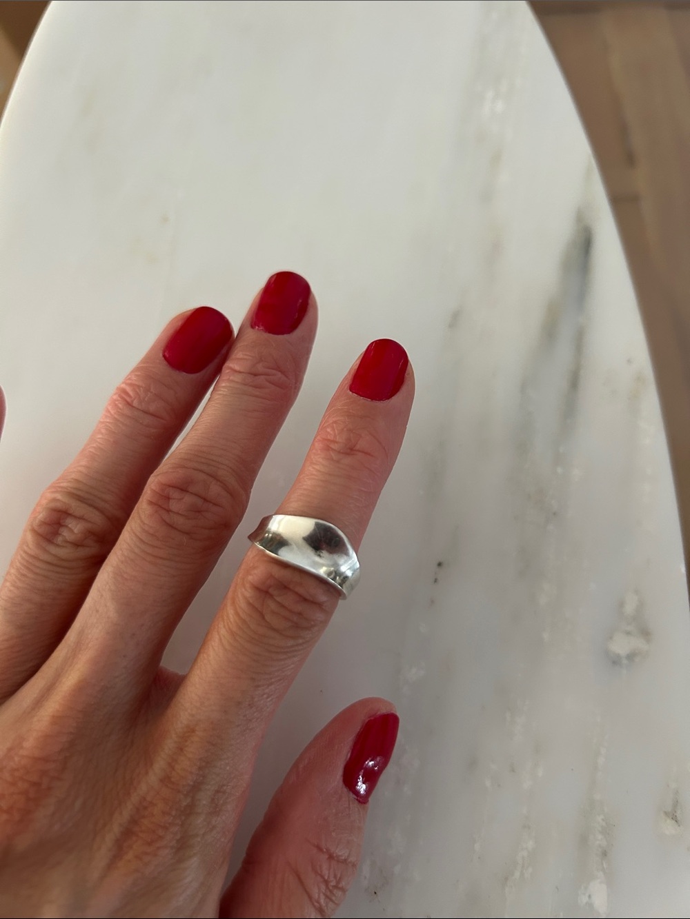 925 Sterling Silver Sculpted Dome Ring